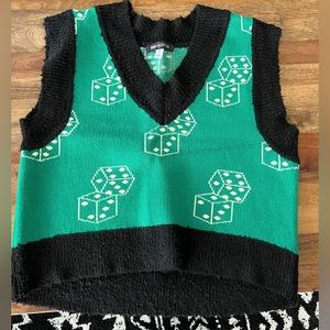 Urban outfitters dice sweater vest